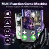 R36Ultra Handheld Video Games Console 64G, Hands Full Retro Emulator Gaming Console with Bulit-in 15000+ Retro Games 20+ Emulators,Support 2.4G WiFiOpen Source Linux System(Purple Transparent) view 2