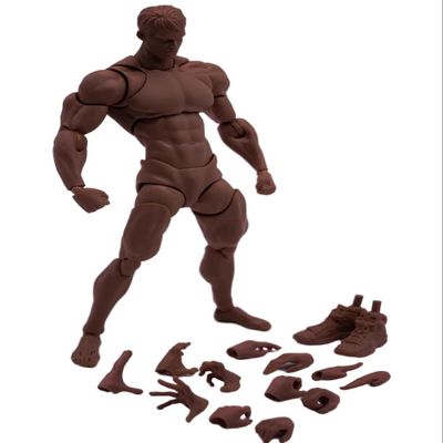 YSBRING Wind Toys 1/12 Scale Super Movable Male Body for 6 inch Man Action Figure Black Skin