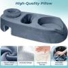 SAHEYER Pregnancy Massage Cushion & Headrest, Full Body Prenatal Bolster Release Lower Back Pain, Maternity Pillow After Breast Surgery, Pregnancy Stomach, Grey view 2