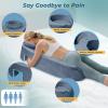 SAHEYER Pregnancy Massage Cushion & Headrest, Full Body Prenatal Bolster Release Lower Back Pain, Maternity Pillow After Breast Surgery, Pregnancy Stomach, Grey view 4