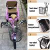 3 Wheels Bicycle,Rickshaw Tricycle with Pedals,Tandem Trike with Back seat,seat with Belt and armrest,Front and Rear Wheel Brakes,Outdoor Cruiser Bike,Pneumatic tire Spoke Wheels view 3