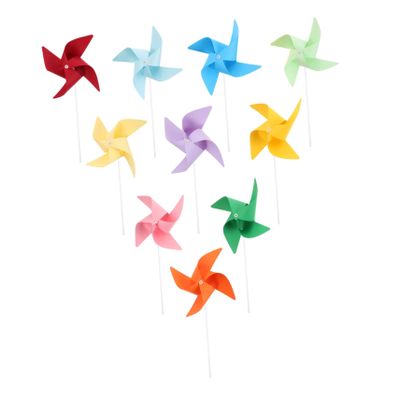 12pcs Graffiti Pinwheels DIY Kit Fun Craft for Early Education Parent Interaction Windmill Assembly for Boys