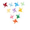 12pcs Graffiti Pinwheels DIY Kit Fun Craft for Early Education Parent Interaction Windmill Assembly for Boys
