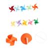 12pcs Graffiti Pinwheels DIY Kit Fun Craft for Early Education Parent Interaction Windmill Assembly for Boys view 3