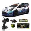 CROBOLL RLAARLO 1/10 Brushless Carbon Fiber RC Drift Cars for Adults with Gyro, Max 50 mph Fast RC Rally Car, 2.4Ghz All Terrain Remote Control Car 4x4 Hobby RTR RC TruckBlue & White view 1