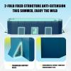 2.1m Collapsible Swimming Pool - Double Drain for Quick Cleanup, Foldable Storage, Durable PVC - for 1-8 People(Gere Grey,72.8 * 53.3 * 20.8in) view 4