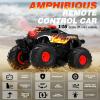Eallpha Amphibious Remote Control Car 4WD | RC Monster Truck with Dual Spray Mist & Led Lights,1:16 Scale Waterproof RC Cars for All Terrain Off-Road Pickup Toys Gifts for Boys/Girls Age 8-12+ view 2