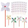 100 Pcs DIY Pinwheels Craft for Kids Bulk Blank Paper Pinwheels Color Your Own Pinwheel for Spring Summer Craft for School Group Daycare Home Fun Graffiti Art view 1