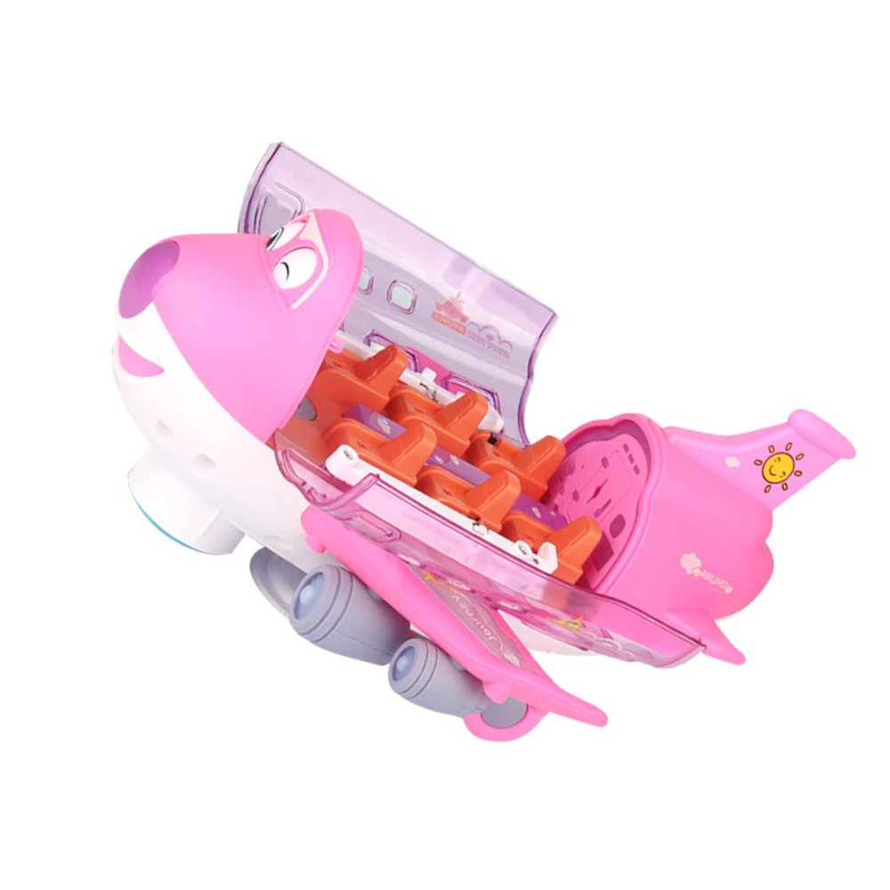 BESPORTBLE Airplane Interactive Educational Electronic Plane for Light Up Features Rotating Action for Showers Birthdays and Christmas