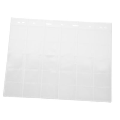 SHOWERORO Stamp Album Replacement Pages 10 Sheets Plastic Stamp Holder Coin Collection Pages for Collectors