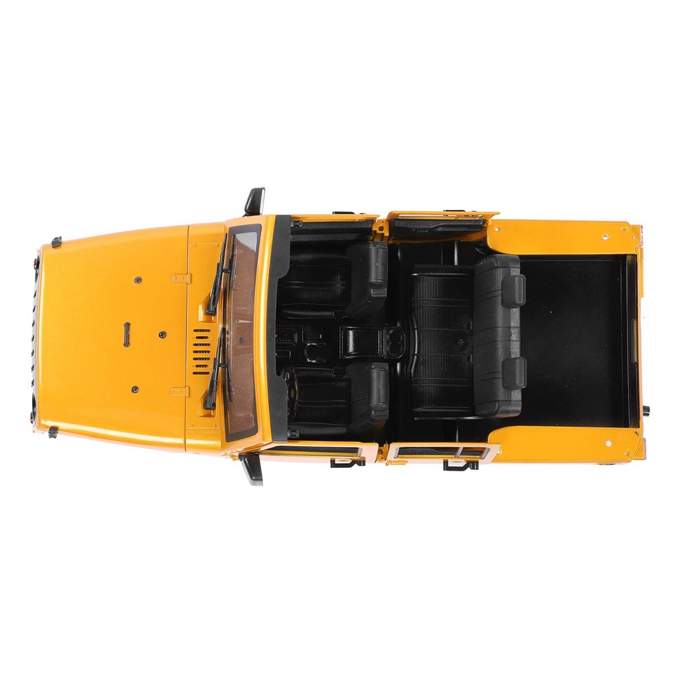 Alomejor 1/10 RC Car Body Shell Durable Unassembled Kit for SCX10 90046 313mm Wheelbase Open Car Body Shell Accessory, Fun to Assemble, for RC Enthusiasts (Yellow)