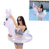 1pc Cartoon Rabbit Pattern Inflatable Swimming Ring for Adults Thickened Water Floating Ring for Summer Fun Easy to Inflate and Portable Water Entertainment view 2