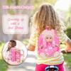 12'' Baby Doll with Backpack in Gift Box, Baby Doll Accessories Set Included 12 Inch Cute Realistic Baby Dolls, Clothes, Carrier, Washcloth, Bottles, Nipple, Socks, Hats for 3+ Girls view 3