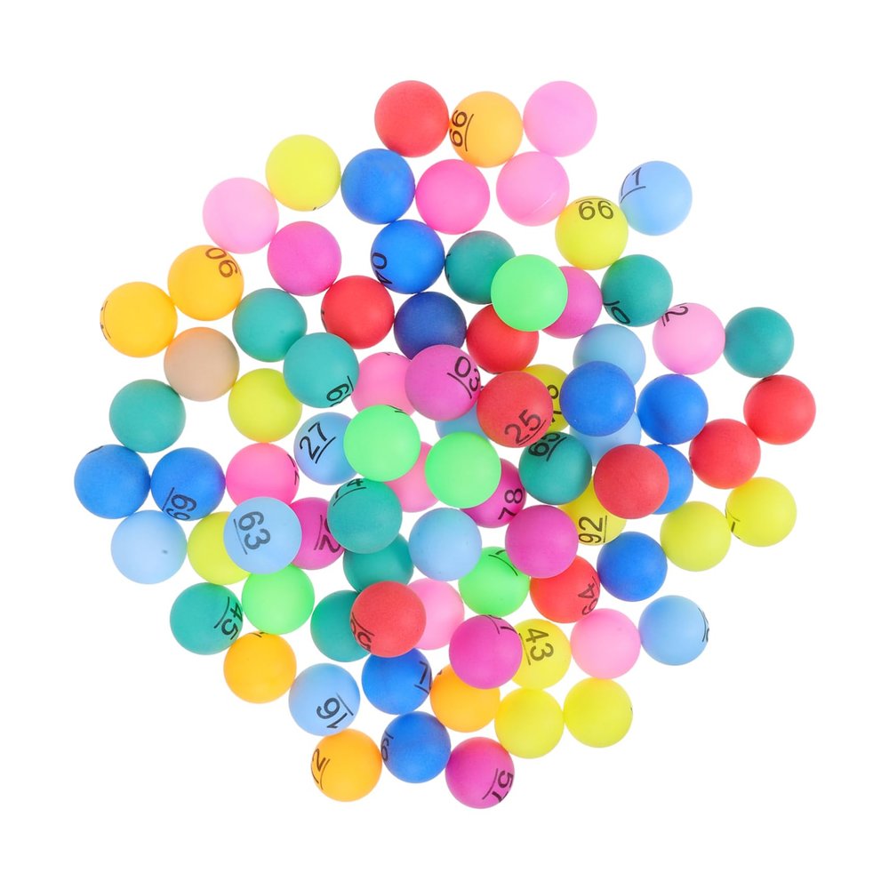 Toddmomy 100pcs Educational Fun Plastic Mixed Raffle Balls Bingo Game Balls for Parties Schools