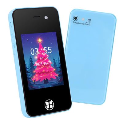 Kids Smart Phone, Christmas Birthday Gifts for Boys Girls Toddler Cell Phone Toys with Dual Camera Music Player Mini Educational Learning Games Fake Phone for 4-8 Year Old with 16G SD Card (Blue)