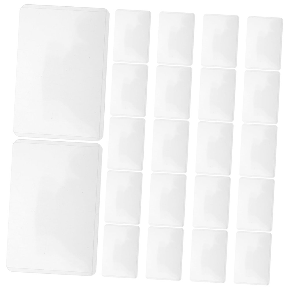 YARNOW 25Pcs Hard Card Sleeves for Trading Cards Protectors for Baseball Football Id Badges and More and Card Holder for Comprehensive Protection