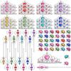 96 Pcs Princess Pretend Party Costume Dress up Play Set Includes 24 Crown Tiaras, 24 Star Wands, 48 Pcs Little Girl Jewel Rings, Princess Girls Party Favors Costume Play Set for Little Girls (Cute) view 1