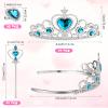96 Pcs Princess Pretend Party Costume Dress up Play Set Includes 24 Crown Tiaras, 24 Star Wands, 48 Pcs Little Girl Jewel Rings, Princess Girls Party Favors Costume Play Set for Little Girls (Cute) view 2