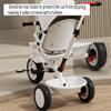 JIYIAN Gift for Boys and Girls Outdoor Toddler 3-Wheel Bike with Push Handles Kids' Classic Tricycle Fully Surrounded Guardrail, No Air-Filled Tires, Foot Brake,Black view 4