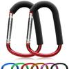 sprookber 6.7 Inch Large Stroller Hooks for Diaper Bags & Purses, Heavy Duty Mommy Hooks for Shopping, Grocery, Backpack  Baby Stroller Accessories, Set of 2 (Red) view 1