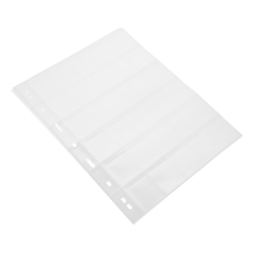 OHPHCALL 10 Sheets Stamp Collecting Pages Standard Stamp Holder Album Inserts Plastic Coin Storage Sleeves