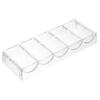 CIYODO 5-Compartment Poker Chip Holder Tray Portable Wear-Resistant Acrylic Storage Organizer for Poker Chips view 1