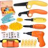 ZLemma Kids Cardboard Construction Tool Set with Electric Drill & Tool Belt -258PCS, STEM Building Kit for Creative Craft Projects, Educational DIY Engineering Toy for Boys & Girls view 1