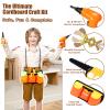 ZLemma Kids Cardboard Construction Tool Set with Electric Drill & Tool Belt -258PCS, STEM Building Kit for Creative Craft Projects, Educational DIY Engineering Toy for Boys & Girls view 2