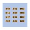 Zimypik(3mm) Callsign Bold Letter Sticker (0.118 inch) fits on Action Figure (12ea in 1 Order) (K (Tan Brown)) view 1