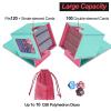 AFIING MTG Deck Box for Commander Display,Card Deck Case Fits 100 Double Sleeved Cards, Magic Commander TCG Card Storage Box with 2 Dividers,Dice Bag and 1 Toploader(Green Rose pink) view 3