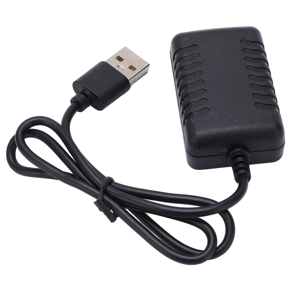 Drfeify Fast Charging RC USB Charger Connector Compact Portability for 144001 104001 Remote Control Car, Black Electronic Components