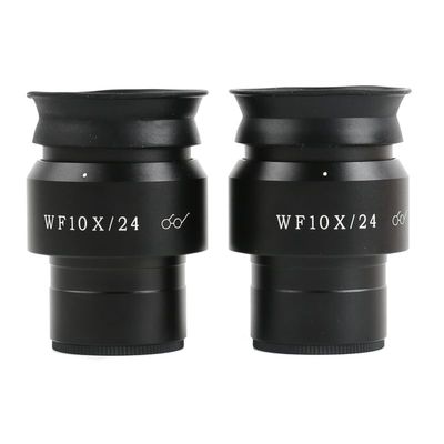 2Pcs WF10X/24MM Eyepiece for Stereo Microscope Adjustable Wide-Angle Eyepiece 30MM Interface