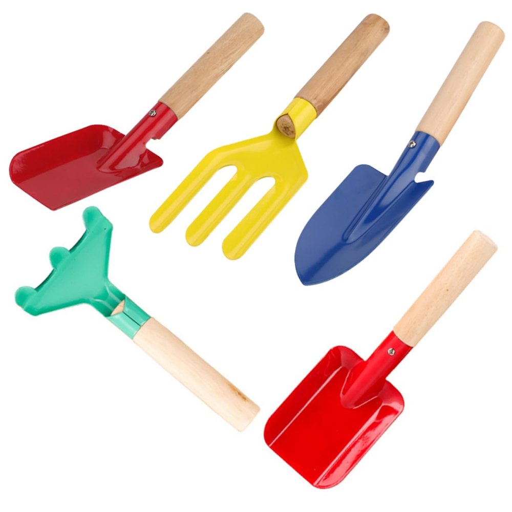 Gogogmee Kids Gardening Tool Set 5pcs Mini Shovel Rake Spade for Boys and Girls Sturdy Garden Tools for Planting