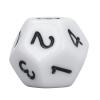 12 Sided Dice Set Polyhedral Dice 40Pcs Durable Plastic Easy Read Numbers for Board Games Family Party Club Education Entertainment (White) view 2