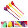 BRIGHTFUFU 4Set Wooden Egg and Spoon Race Game Fun Outdoor Relay Race for Balancing Game for Family Picnics Birthday Parties and Class Activities view 3