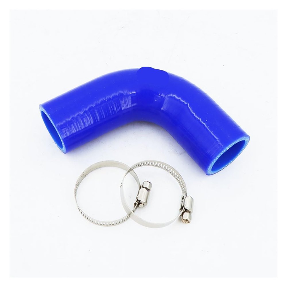 38mm/40mm 45mm/48mm/51mm 90 Degree Rubber Joint Elbow inch/1.89 inch/2 inch/2.13 inch Elbow Hose + clamp(38mm Blue)