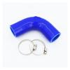 38mm/40mm 45mm/48mm/51mm 90 Degree Rubber Joint Elbow inch/1.89 inch/2 inch/2.13 inch Elbow Hose + clamp(38mm Blue) view 1