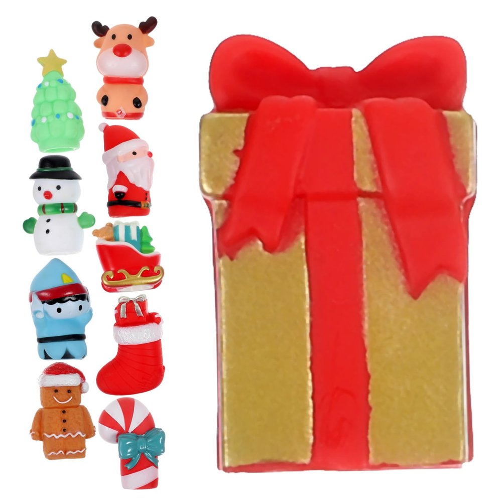 BESPORTBLE 10pcs Christmas Finger Doll Christmas Finger Puppets Elk Santa Claus Snowman Christmas Tree Puppet Christmas Stocking Stuffers Finger Puppets for Finger Vinyl
