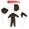 1:12 Scale Action Figure Clothes Uniform Jumpsuit Trendy Dress up, Casual, Doll Costume for 6" Male Figures, Green view 2