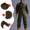 1:12 Scale Action Figure Clothes Uniform Jumpsuit Trendy Dress up, Casual, Doll Costume for 6" Male Figures, Green view 4