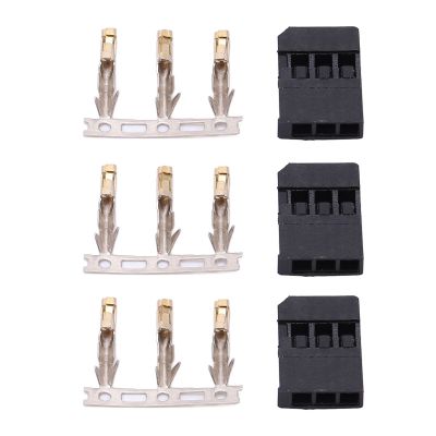 aqxreight 100 Sets 3 Pin Fem and M Plug Housing Crimp Terminal Connector Kit Compatible for JR Servo Plug KitM Fem Connector Crimp Pin Formance Application