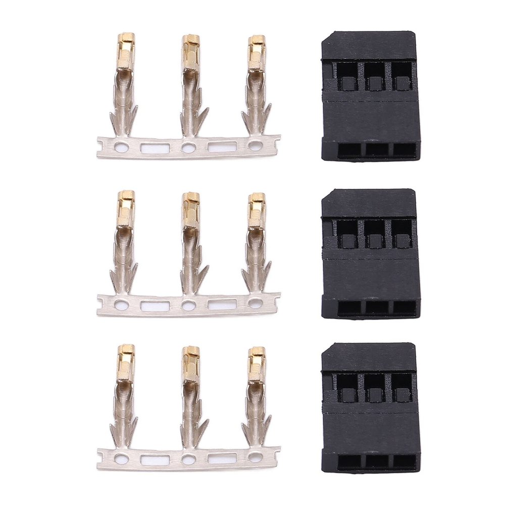 aqxreight 100 Sets 3 Pin Fem and M Plug Housing Crimp Terminal Connector Kit Compatible for JR Servo Plug KitM Fem Connector Crimp Pin Formance Application