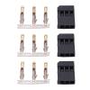 aqxreight 100 Sets 3 Pin Fem and M Plug Housing Crimp Terminal Connector Kit Compatible for JR Servo Plug KitM Fem Connector Crimp Pin Formance Application view 1