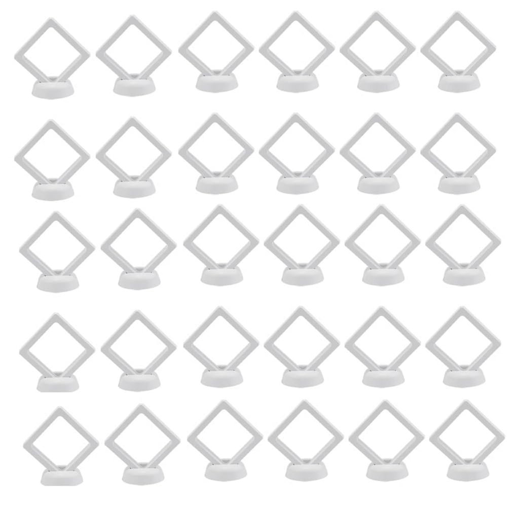 AYQEBNC 30 Pcs 3D Floating Coin Display Frame Stand Storage Boxes for Jewelry Ring Earrings Coin Medals Challenge Medal Holder B Easy to Use