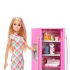 Barbie Barbie's Kitchen Doll and Kitchen Set with Fridge and 10 Accessories Including Food, plus Sticker Sheet, JKB52 view 2