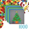 Bunu1492 Classic Baseplate Building Plates Set for Kids  8 Pack 32x32 DIY Mosaic Boards with 1000 Mini Bricks, Creative STEM Toy for Boys & Girls Ages 3+, Custom Art Gift view 1