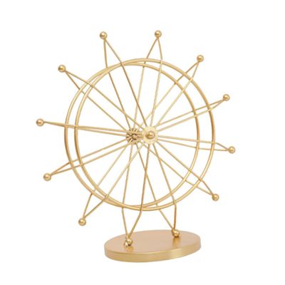 ABOOFAN Creative Ferris Wheel Decor for Living Elegant Sky Wheel Adornment with Stable Round Base Unique Design for Home and Office Desk Decoration Gold Finish
