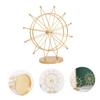 ABOOFAN Creative Ferris Wheel Decor for Living Elegant Sky Wheel Adornment with Stable Round Base Unique Design for Home and Office Desk Decoration Gold Finish view 2