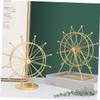 ABOOFAN Creative Ferris Wheel Decor for Living Elegant Sky Wheel Adornment with Stable Round Base Unique Design for Home and Office Desk Decoration Gold Finish view 4