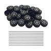 30PCS Toy Car Wheel 35mm Plastic Car Wheel with Round Shaft Axles for RC Car Truck Robot DIY Model Toy Building Parts (Style 1) view 1